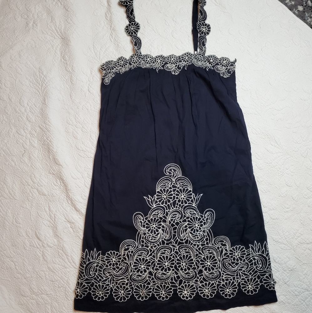 Monoreno Navy Cream Shift Dress